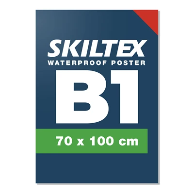 1 Stk. Udendørs vandfast 70x100 cm plakat inkl. print