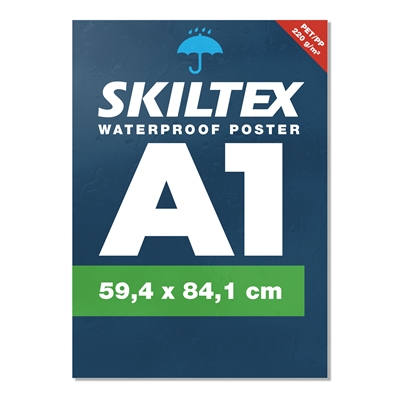 Vandfast plakat med eget tryk - A1