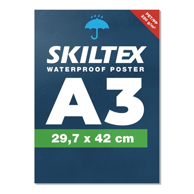 Vandfast plakat med eget tryk - A3