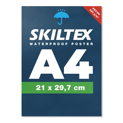A4 plakat - Vandfast med eget tryk