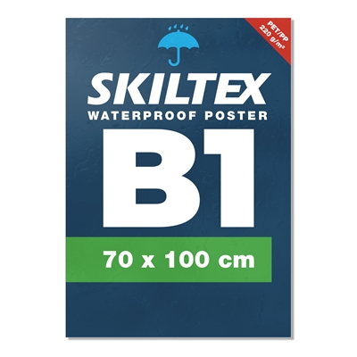 B1 - 70x100 cm plakat - Vandfast med eget tryk