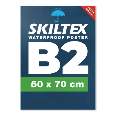 B2 - 50x70 cm plakat - Vandfast med eget tryk
