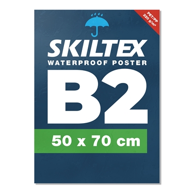 Vandfast plakat med eget tryk - B2 - 50x70 cm