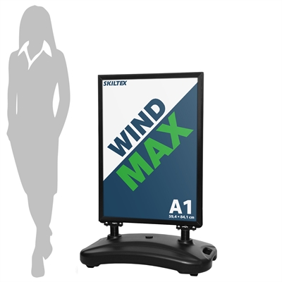 WindMax Sort Gadeskilt - A1