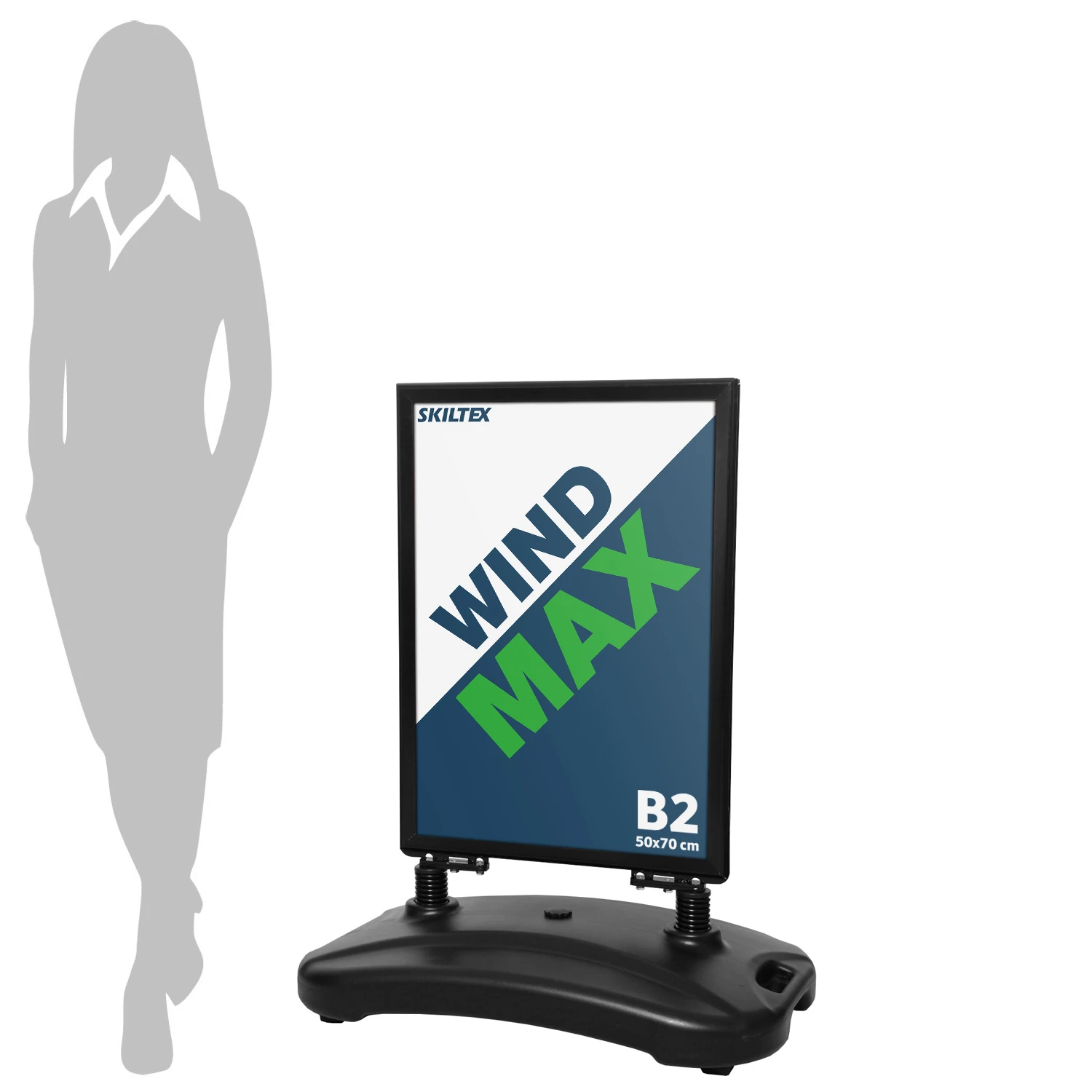 WindMax Sort Gadeskilt - 50x70 cm