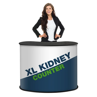 XL Kidney messebord - Inkl. print