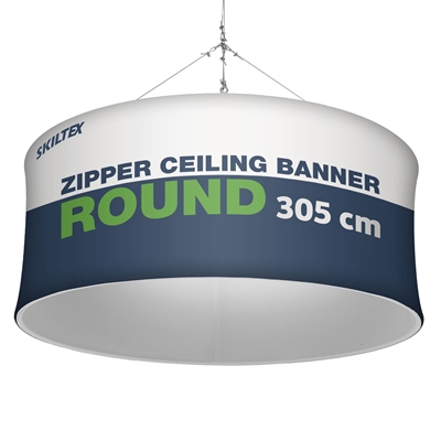 Zipper Loftbanner Round  - Ø 305 cm - Inkl. print