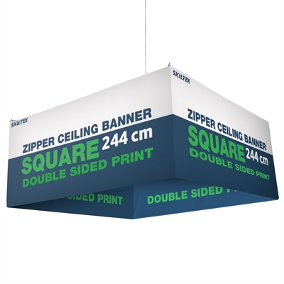 Zipper Loftbanner Square - 244 cm - Inkl. print på begge sider