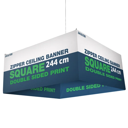Zipper Loftbanner Square - 244 cm - Inkl. print på begge sider