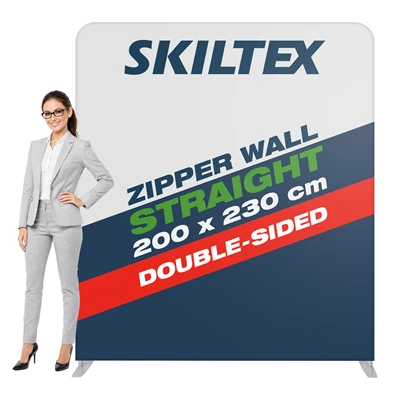 Zipper Wall Straight - 200x230 cm - Inkl. print på begge sider