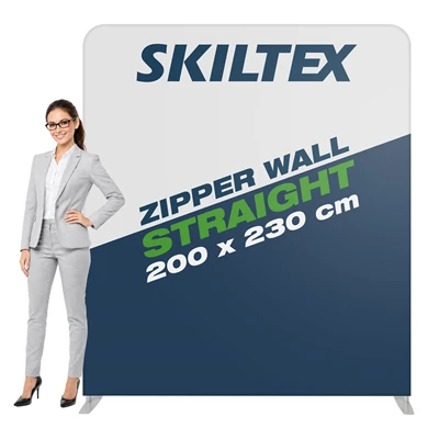 Zipper Wall Straight - 200x230 cm - Inkl. print