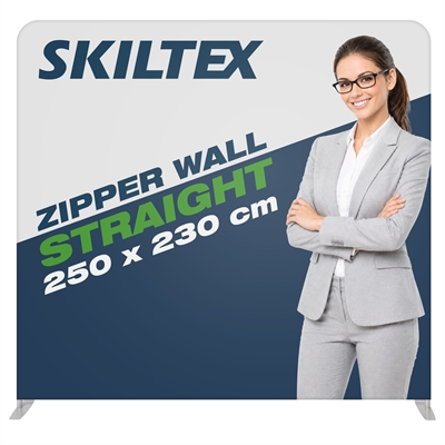 Zipper Wall Straight - 250x230 cm - Inkl. print