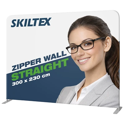Zipper Wall Straight - 300x230 cm - Inkl. print