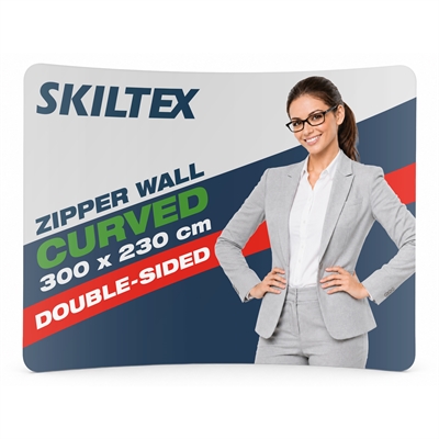 Zipper Wall Curved - 300x230 cm - Inkl. print på begge sider