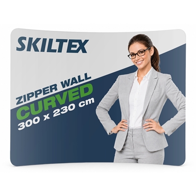Zipper Wall Curved - 300x230 cm - Inkl. print