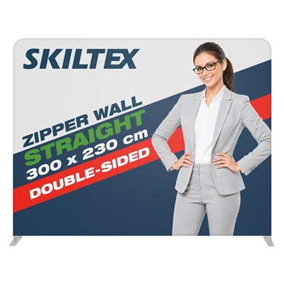 Zipper Wall Straight - 300x230 cm - Inkl. print på begge sider