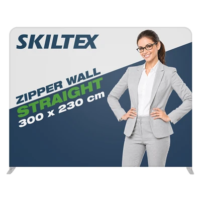 Zipper Wall Straight - 300x230 cm - Inkl. print