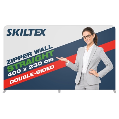 Zipper Wall Straight - 400x230 cm - Inkl. print på begge sider