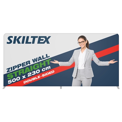 Zipper Wall Straight - 500x230 cm - Inkl. print på begge sider