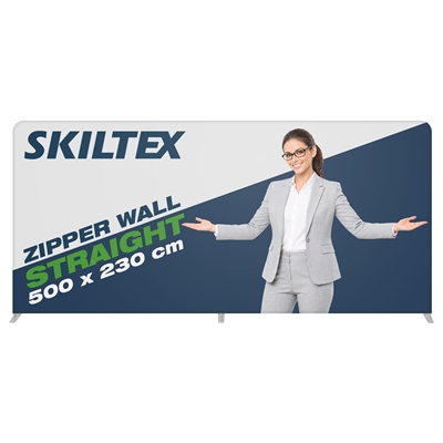 Zipper Wall Straight - 500x230 cm - Inkl. print