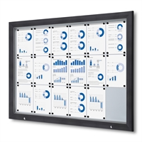 Antracit Premium 18xA4 Outdoor Whiteboard Udhængsskab