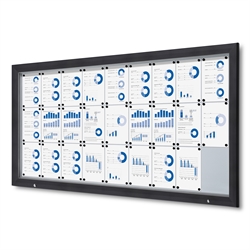 Antracit Premium 27xA4 Outdoor Whiteboard Udhængsskab