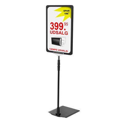 Biz Pro sort skilteholder med metal fod - A4