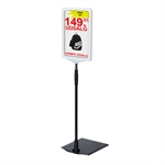 Biz Pro hvid skilteholder med metal fod - A5