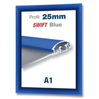 Blå Swift klikramme med 25mm profil - A1