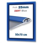 Blå Swift klikramme med 25mm profil - 50x70 cm
