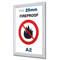 Brandsikker B1 klikramme  med 25mm alu profil