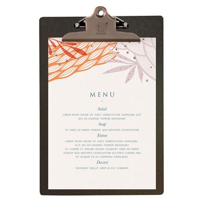 Træ clipboard menuholder - Mørkebrun - A4