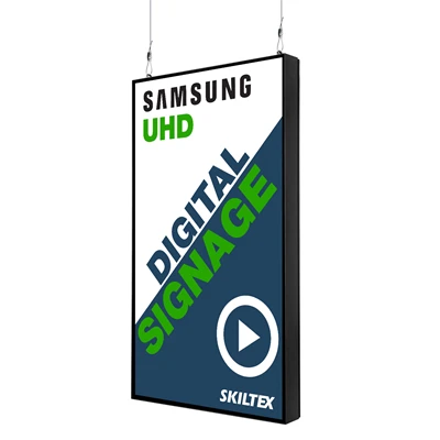 Digitalt skilt med Samung display skærm, designet til vægophæng eller loftophæng