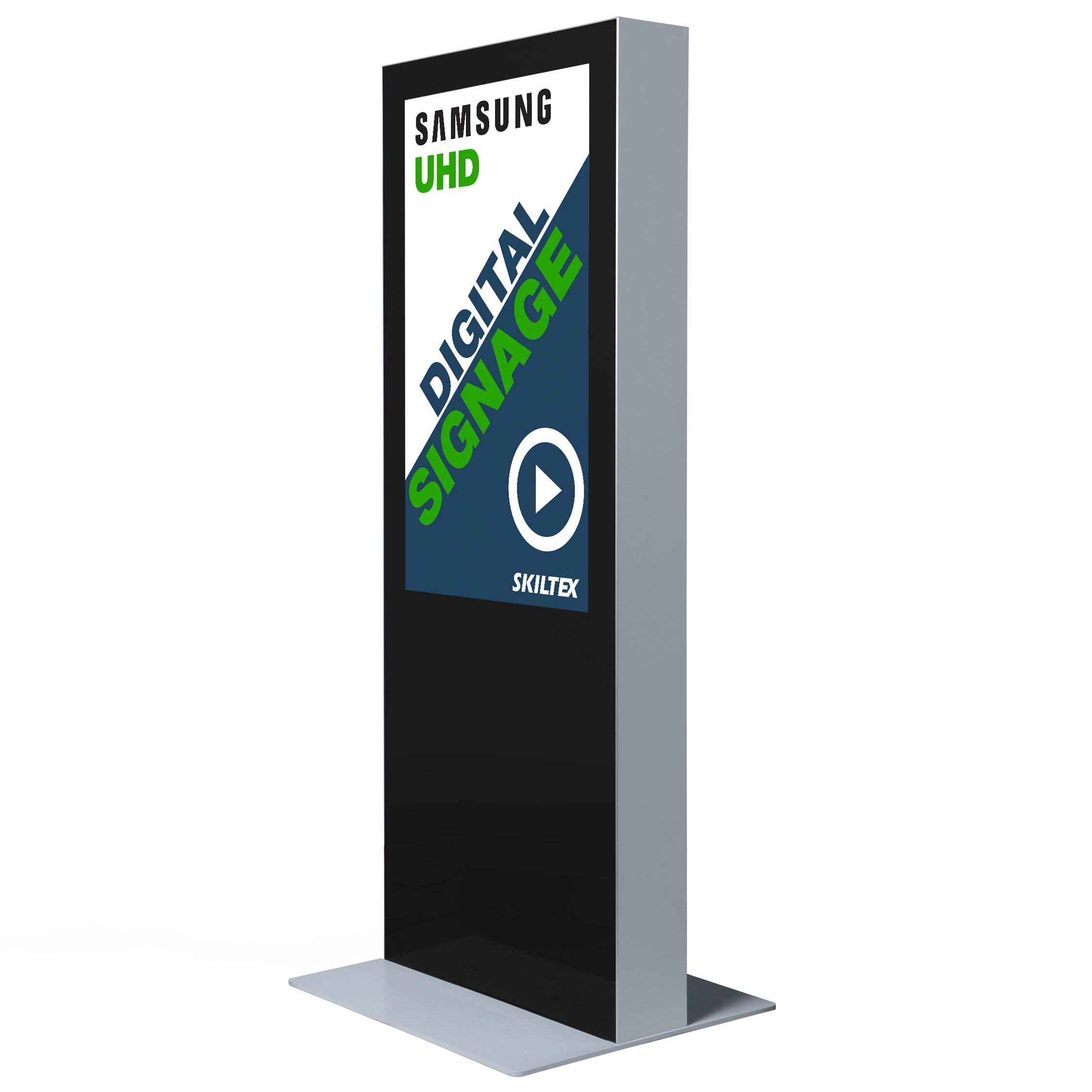Dobbeltsidet Digital Totem Skilt - Sort