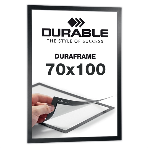 Selvklæbende 70x100 cm Magnetramme - Duraframe® Sort