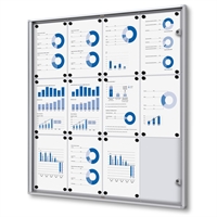 Economy indendørs whiteboard opslagsskab - 12xA4