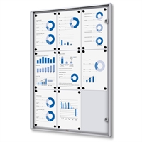 Economy indendørs whiteboard opslagsskab - 9xA4