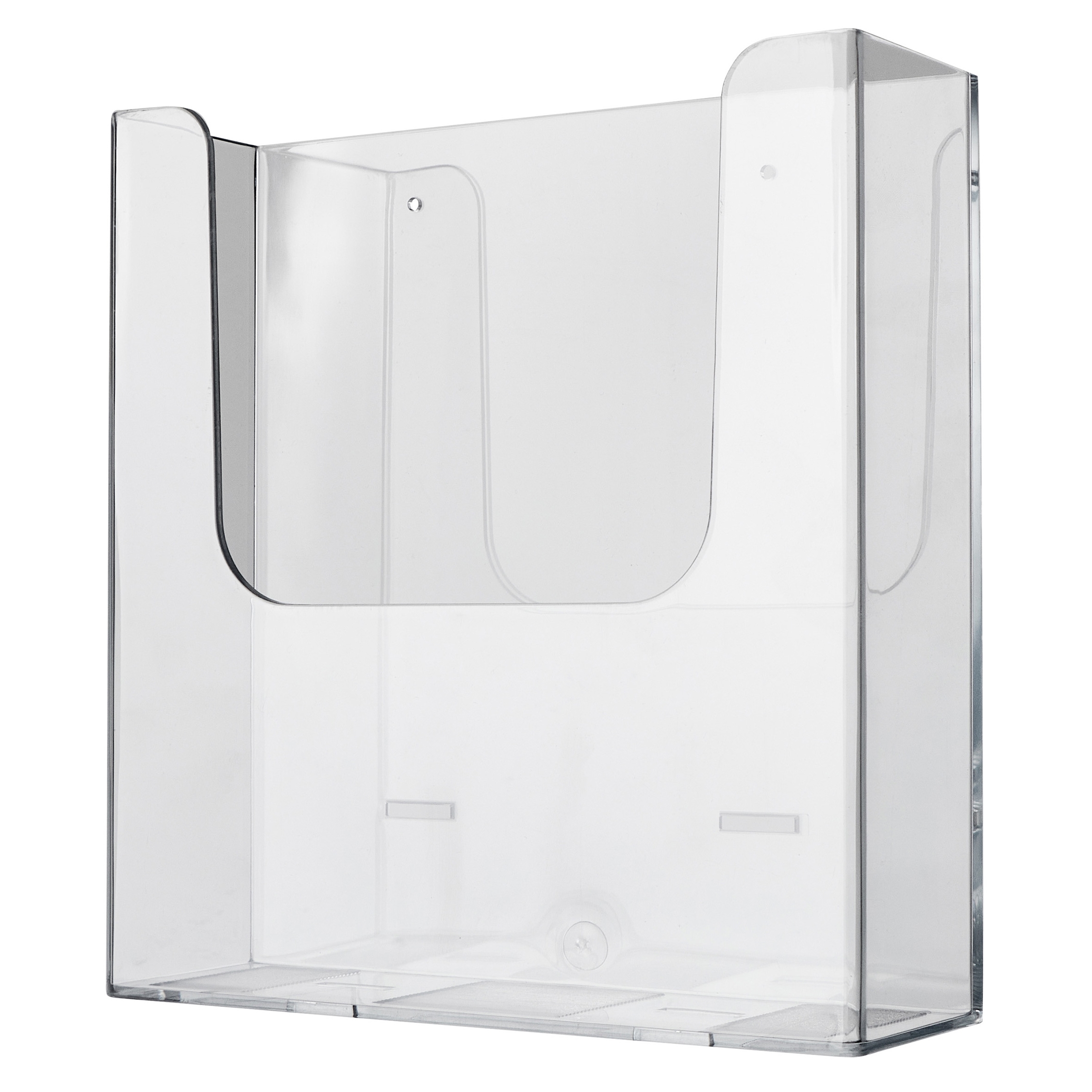 Akryl brochureholder til væg - Ekstra dyb - A4