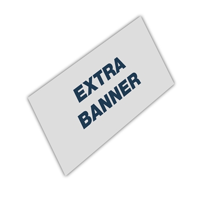 Ekstra banner til Zipper Wall Straight - 500x230 cm - Inkl. print på én side
