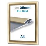 Pro Guld klikramme med 25mm profil - A4