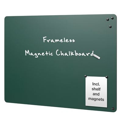 Naga grøn rammeløs magnetisk kridttavle - 57x45 cm