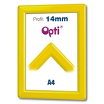 Gul A4 Opti Color klikramme  - 14mm profil