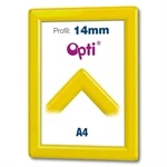 Gul A4 klikramme med 14 mm profil