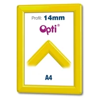 Gul A4 klikramme med 14 mm profil