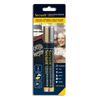 Kridt marker penne 1-2mm - Guld / Sølv