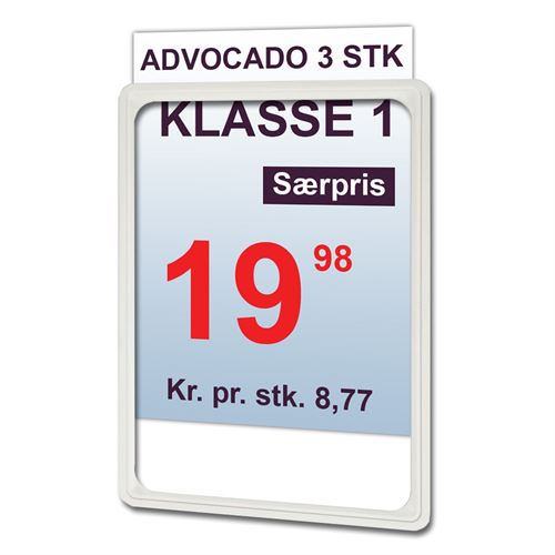 Hvid plast skilterammer