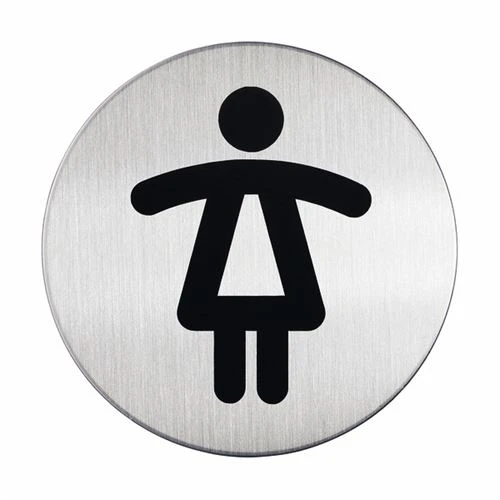 Dametoilet - Rundt pictogram skilt