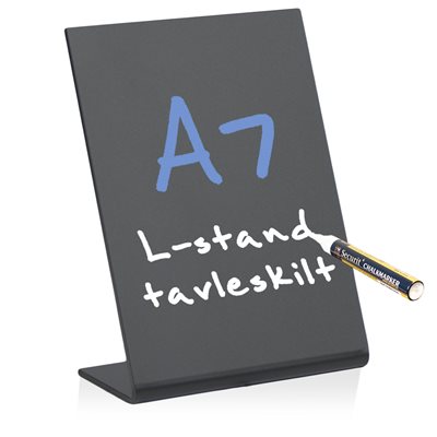 L-stand A7 tavleskilte - Pakke med 5 stk