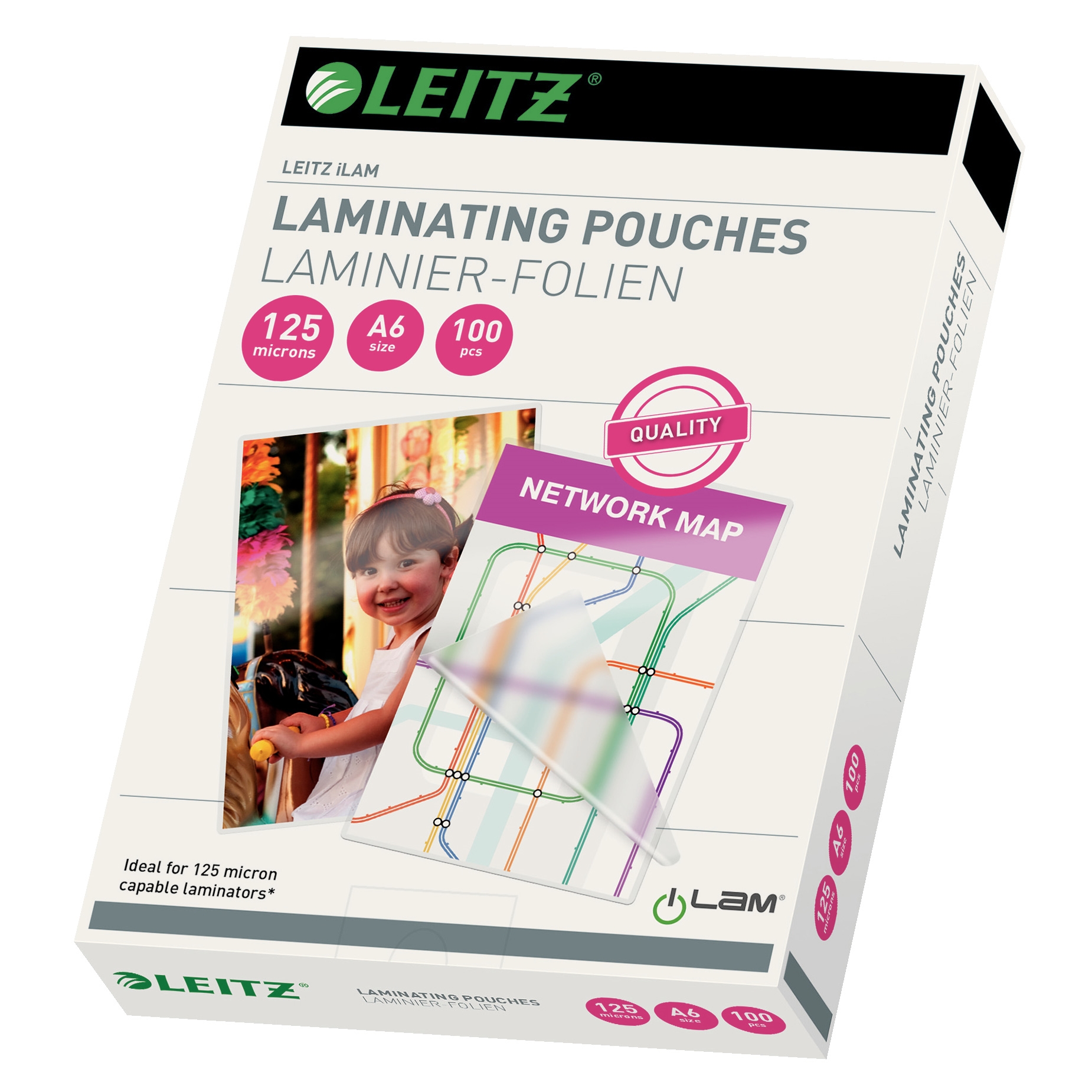 A6 Lamineringslommer - 125 micron - Pakke med 100 stk