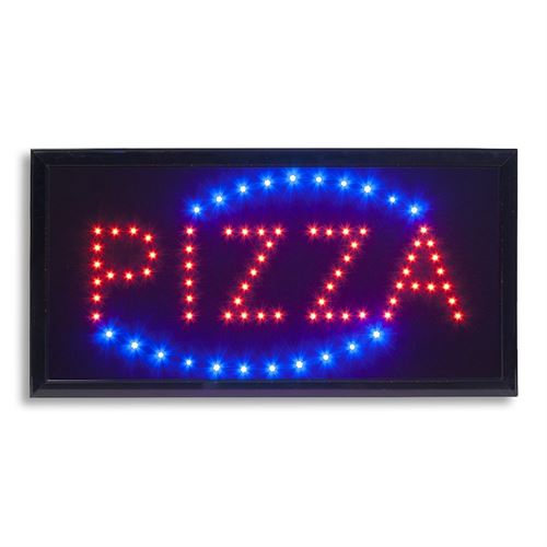 PIZZA lysskilt med | Køb